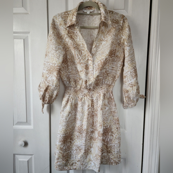 Lilly Pulitzer Abralynn Linen Shirtdress SAND BAR PALM BEACH PARADISE - Picture 5 of 10